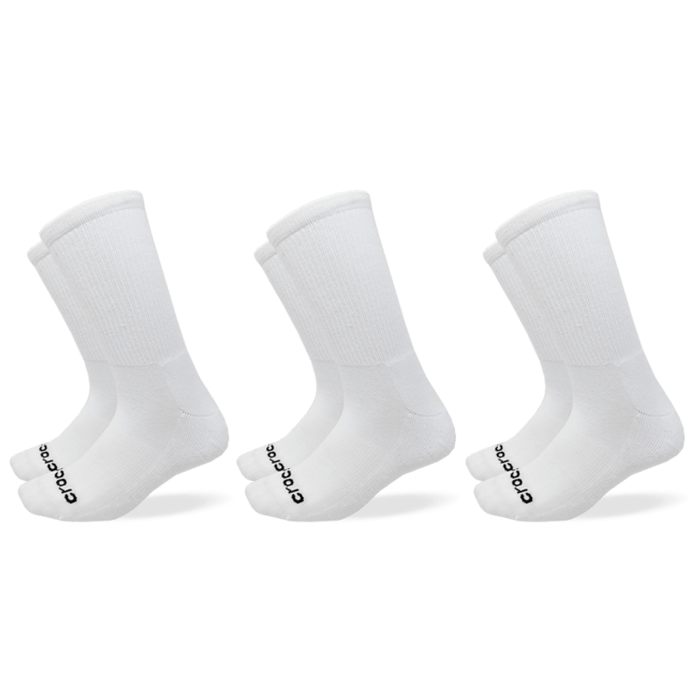 Texture Logo Crew Socks 3PK