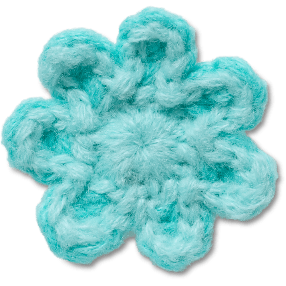 Crochet Blue Flower